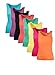 Emprella 100% Cotton Ribbed Ultra Soft Summer Workout Camisole Multipurpose Full Length Tank Tops for Women, Pack of 7, Assorted Color