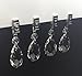 Hyamass 8pcs Metal Clip Crystal Glass Teardrop Prisms Pendant Tablecloth Weights