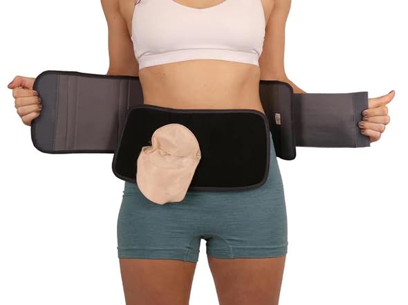 Comfizz Level 3 Two Piece Ostomy Support Belt: Firm Support, 17cm Depth Suitable For Regular or High Sited Stomas & Large Hernias (2XL, 75mm Aperture)