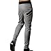 Pishon Men's Harem Jogger Pants Fitted Drawstring Baggy Sport Jogging Sweatpants, Dark Grey, Medium