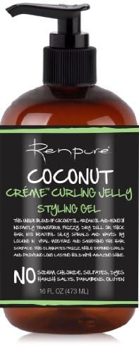 Renpure Coconut Creme Curling Jelly Styling Gel, 16 Ounce by Renpure
