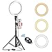 8" LED Selfie Ring Light for Live Stream/Makeup/YouTube Video, Dimmable Beauty Ringlight with Tripod Stand & Cell Phone Holder for iPhone Android Phone, Color Temperature 3000K-5000K, 80 Bulbs, Remote primary