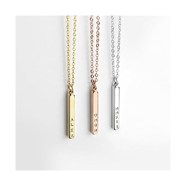 Bar Necklace Personalized Jewelry Gift 