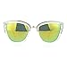 SA106 Womens Color Mirror mirrored Lens Oversize Cat Eye Sunglasses