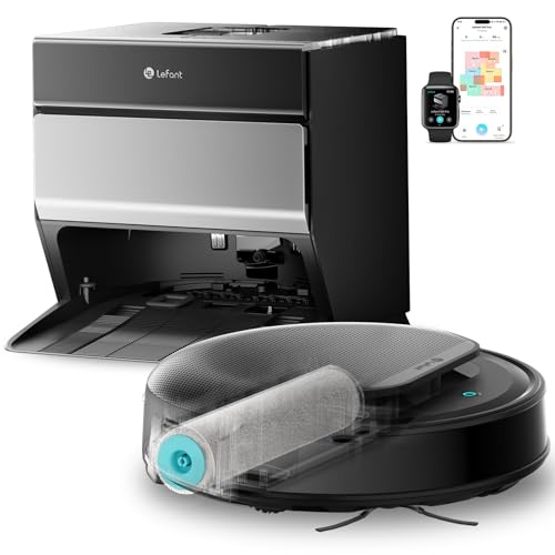Lefant M5Pro Robot Vacuum Cleaner Washer, 18000 Pa, Instant Automatic Cleaning with Wheeled Mop, 75°C Mop Wash in Hot Water, 8mm Mop Lift, 5G/2.4G WiFi