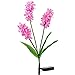 Samgo Outdoor Waterproof Solar Flower Battery Light Hyacinth for Garden, Balcony, Lawn Illumination (Pink)