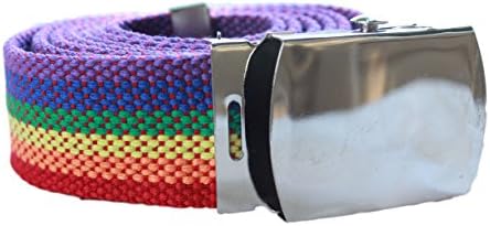 Canvas Rainbow Brite Bright Webbing Belt Accessory For Halloween Costume (Multi-Colored)