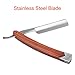 Straight Razors for Men Straight Edge Razor Cutthroat Razor with Velvet Bag - Stainless Steel Blade + Premium Rosewood Handle