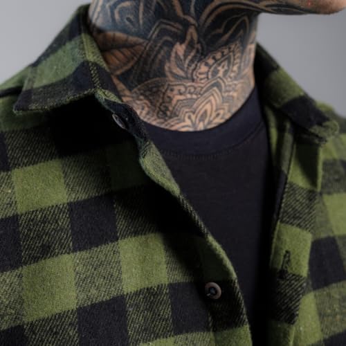 Camisa Masculina Xadrez Manga Longa Gola Italiana Ajuste Regular Confortavel Elegante