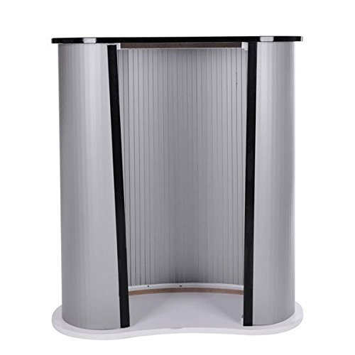 AMPERSAND SHOPS Portable Stage Podium Counter Stand (Black)