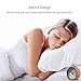 HaloVa Alarm Clock, Creative Fashion Silent Non Ticking Sweep Second Hand Bedside Desk Wooden Alarm Clock with Nightlight for Bedroom, Battery Operated