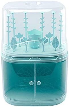SSeir Baby Bottle Drain Drying Rack Double layer High capacity Baby cutlery box Transparent Dust cover Drain drying rack Storage Box