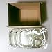 Stainless Steel Divided Tray Divided Dinner Snack Plate Kids Baby Plate Diet Plate Diet Food Control Tray Set (3section rectangularA 3pack)