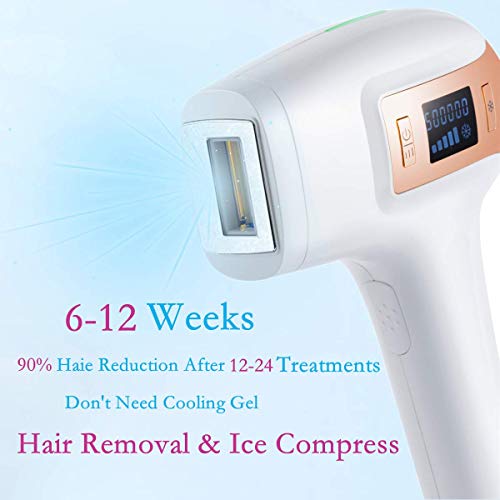 TUMAKOU Facial & Body Permanent IPL Hair Removal Device For Women & Men, ICE Cool Hair Removal System, Upgrade Ice Compress, 500,000 Flashes Hair Remover With Cooling Care - Thumbnail 4