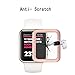 for Apple Watch Screen Protector, AYAMAYA Full Screen Coverage [Real Tempered Glass] Bumper Case with 3D Curved Edge & High Defintion for Apple Watch 42mm Series 3/2/1(Rose Gold)