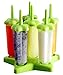Xpassion Reusable & Dishwasher Safe Star Popsicle Molds with BPA-free Plastic Set of 6 Ice Pop Maker