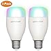 LEPOWER 2 Pack 7W LED Smart Bulb/Smart WiFi Light Bulb, LED RGB+Warm(2700K) Color Changing, Dimmable, No Hub Required, E26 A19 Multicolor Bulb, Compatible with Alexa/Google Assistant/IFTTT