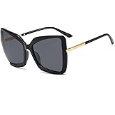 Wnddle Square Sunglasses, Over Glasses Sunglasses for Women, Polarized UV Protection Trendy Designer Sun Glasses Men Women