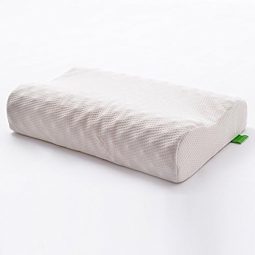 Niceway Natural Latex Pillow with 100% Sleep Ventilated Gel Filler Contoured Neck Support Pillow with washable zippered pillowcase made from Thailand