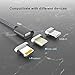 NetDot Gen7 3-in-1 Magnetic Fast Charging Cable Compatible with Micro USB & USB-C Smartphones and i-Products (5ft /3 Pack Black)