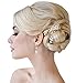 Unicra Wedding Pearl Hair Pins Hair Set Jewelry Decorative Bridal Hair Accessories for Brides and Bridesmaids Pack of 3 Silver