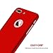 iPhone 7 Plus Case,Lavince Full Body Protection Hard Slim Cover[Dual Layer]with Tempered Glass Screen Protector for iPhone 7 Plus 5.5inch(Red)