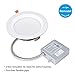 TORCHSTAR 6 Inch LED Slim Recessed Lighting with Junction Box, 18W=150W, Dimmable Airtight Downlight, IC Rated, 1500lm, 3000K Warm White, JA8&T24&ETL&Energy Star Listed, 5 Years Warranty, Pack of 4