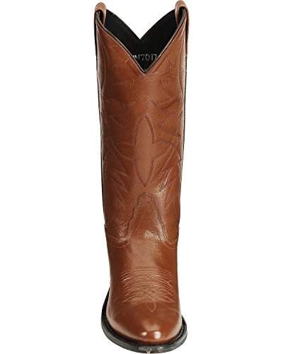 Old West Men's Smooth Leather Cowboy Boot Medium Toe Tan 10 D(M) US - Thumbnail 3