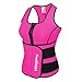 FeelinGirl Neoprene Sauna Suit - Sauna Tank Top Vest with Adjustable Shaper Trainer Belt 3X-Large, Pink