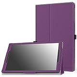 MoKo Case for Fire HD 10 - Slim Folding Cover with Auto Wake / Sleep for Amazon Kindle Fire HD 10.1 Inch Display Tablet (2015 Release Only), PURPLE