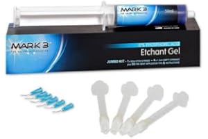 MADRID DENTAL SUPPLY MARK3 - Dental Gel Dark Blue Etching 37% Phosphoric Acid Jumbo Etching Intro Kit Refill (Box of 1-50mL Syringe, 4 Empty Syringes & 50 Pre-Bent Tips) Made in USA by MARK3 (9092)