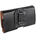 DFV mobile - Case belt clip synthetic leather horizontal smooth for => GIONEE PIONEER P2M > Black