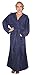 Arus Womens Pacific Long Style Full Length Robe Hooded Turkish Cotton Navy Marine Large