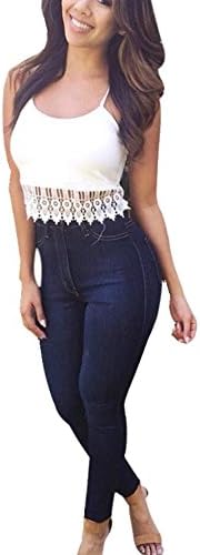 OVERMAL Women Pencil Stretch High Waist Jeans Trousers Jeans Pants (ASIA L)