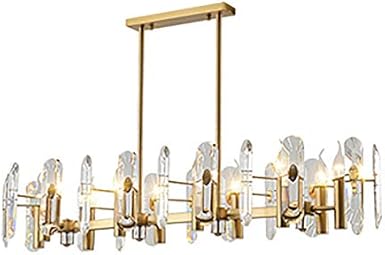 Moderno Granja Lujo Lámparas Con Pantalla De Metal Y Cristal 53''Latón