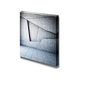 Canvas Prints Wall Art - Abstract Geometric Background of The Concrete Wall and Ground | Modern Wall Decor/Home Decoration Stretched Gallery Canvas Wrap Giclee Print & Ready to Hang - 12" x 12"