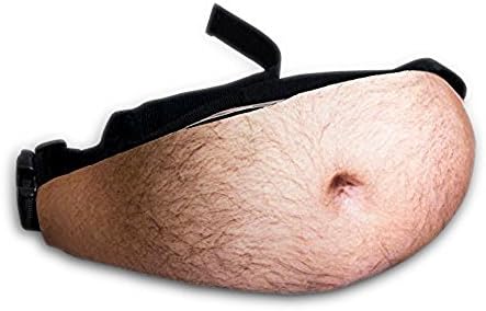 HEYI Dad Bag Fake Beer Belly Waist Bag Fanny Packs with Adjustable Belt (Hair, One_Size)