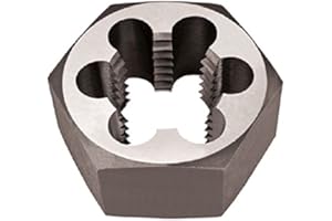 Alfa Tools CSRTD70698L 10-32 Left Hand Rethreading Hex Die Carbon Steel,