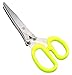 PuTwo Herb/Scallion Scissors - Multipurpose Kitchen/Garden Shear with 5 Extremely Sharp Premium Stainless Steel Blades, Yellow