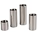 VOVOV 4pcs Stainless Steel Guitar Slides Set/Silver Hard-chrome Plated Guitar Slides set-Offer Super Sustain, Intonation and Sound