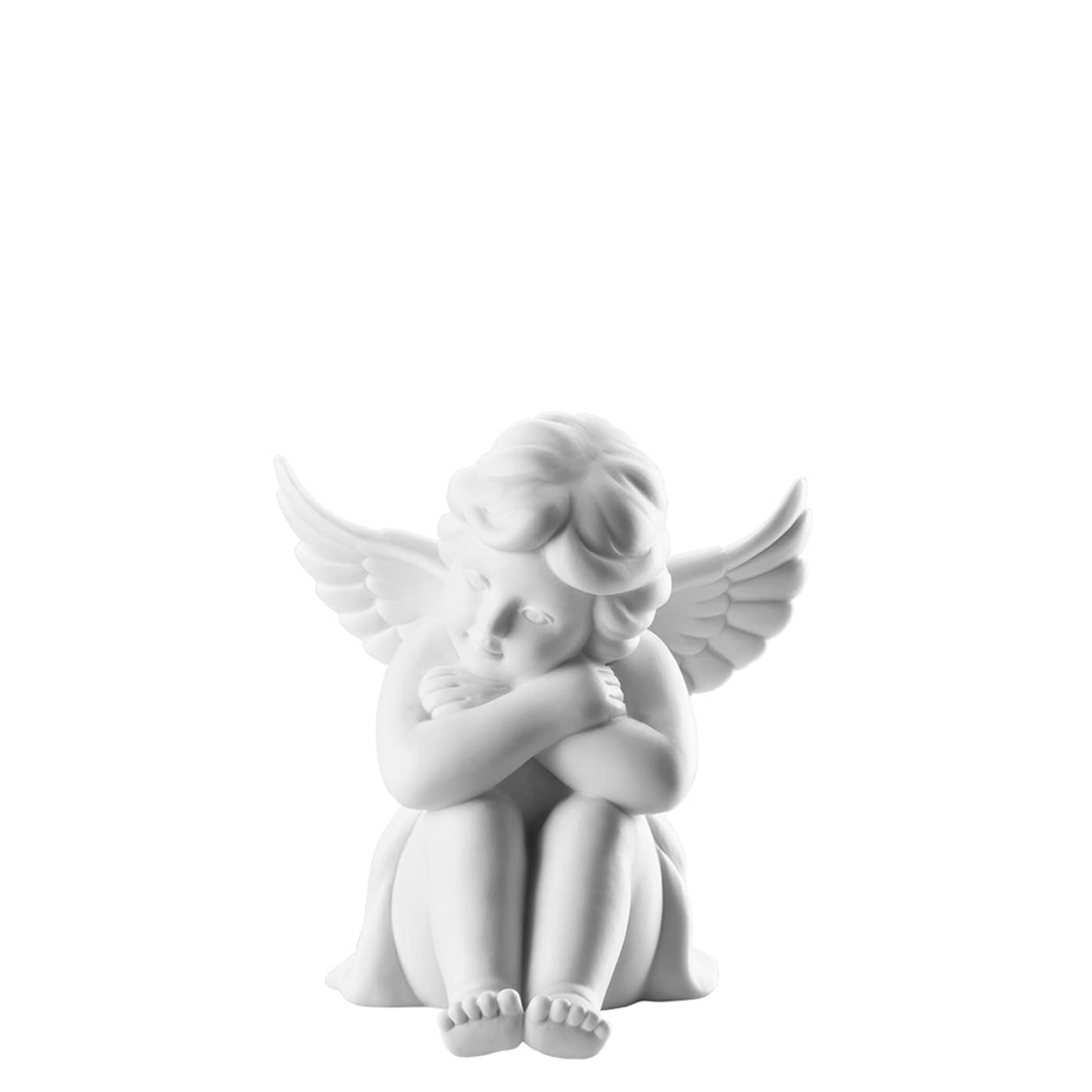Rosenthal Angel Medium White Matt Porcelain Angel - 9.0 cm x 8.9 cm - Height 10.5 cm, Porcelain
