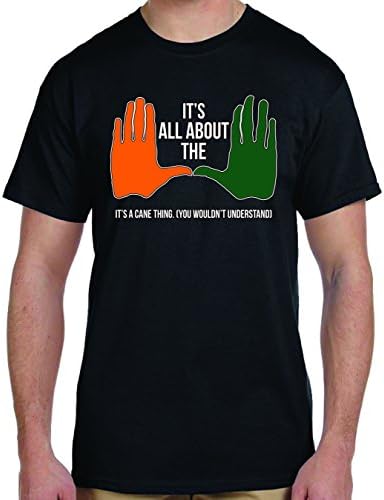 U of M Short Sleeve Graphic T-Shirt - All About the "U", It's A Cane Thing - Medium Black