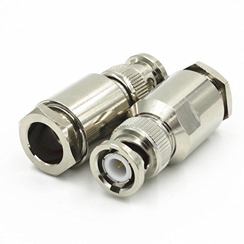 2pcs BNC Male Clamp RG8 RFC400 RG213 RG165 7D-FB RF Connector High Quality Ships from USA