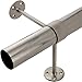 KegWorks 90˚ Degree Post Foot Rail Bracket - Brushed Stainless Steel - For 2