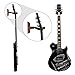 3 Pack Guitar Wall Mount, Neboic Hard Wood Guitar Wall Hanger, Black Walnut Guitar Hook, Guitar Accessories for Acoustic Electric Bass Ukulele Guitar Holder, Stand