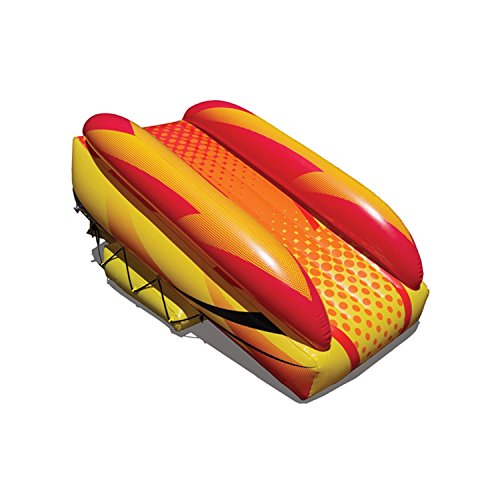 92" Orange, Yellow and Black Aqua Fun Inflatable Aqua Launch Swimming Pool Slide