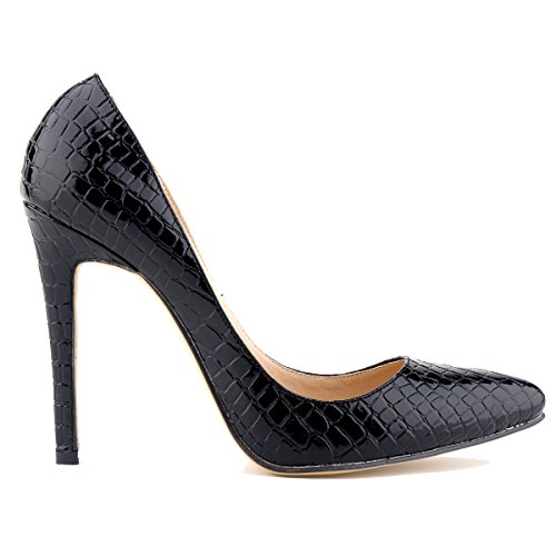 Loslandifen Womens Shoes Closed Toe High Heels Womens Pointed Slender Stiletto Pumps (35 M EU/5 B(M) US, Black) - Thumbnail 3