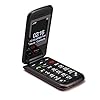 TTfone Nova TT650 Big Button Flip Folding Mobile Phone - Easy and Simple to use - Pay as you go (Red, Giff Gaff)