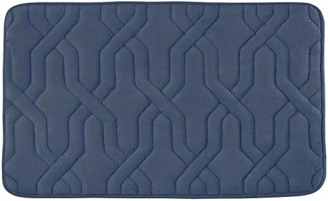 Bounce Comfort Extra Thick Memory Foam Bath Mat Set - Drona Premium Plush 2 Piece Set with BounceComfort Technology, 17 x 24 in. Dark Gray
