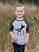 7 ate 9 Apparel Three 3rd Third 3 Birthday Dino Dinosaur Grey Baseball Shirt 3T